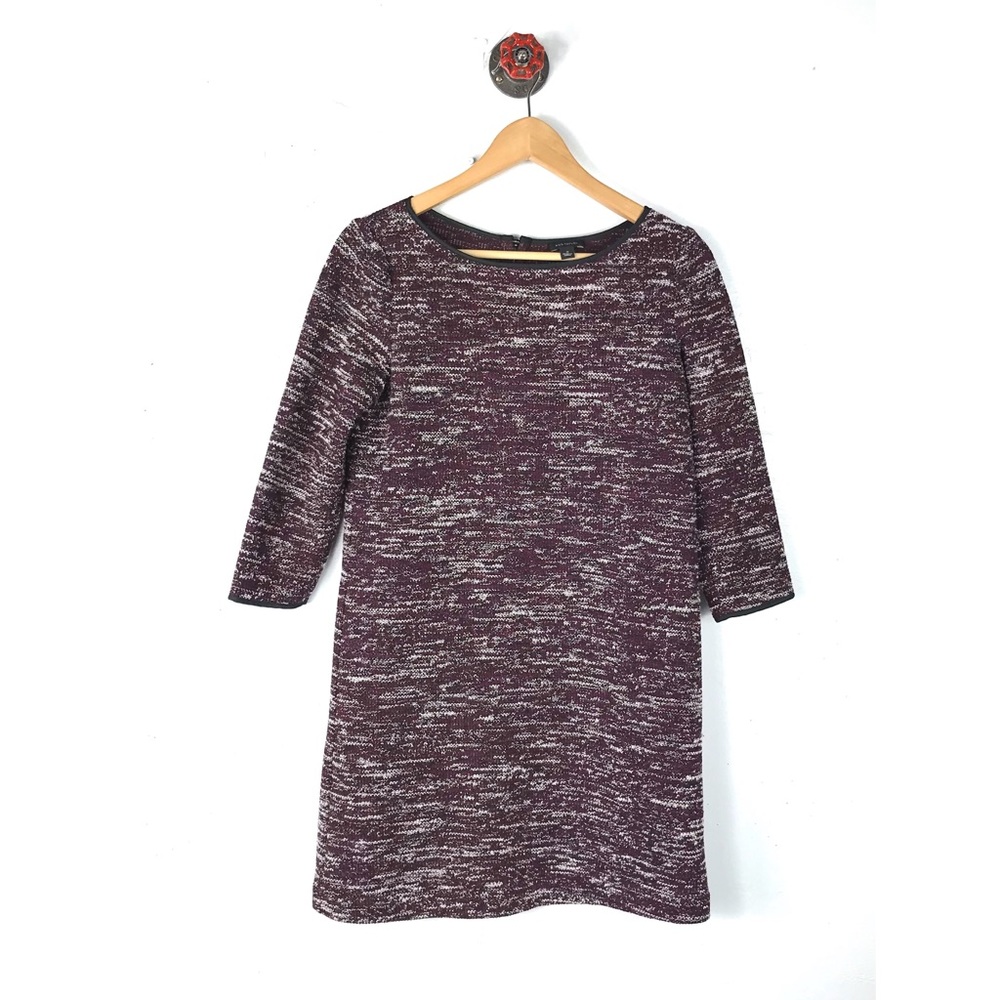 Ann Taylor small dress long 3/4 sleeves tweed